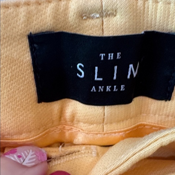 White House Black Market Yellow Ankle Pants Size 6Long - Picture 2 of 12